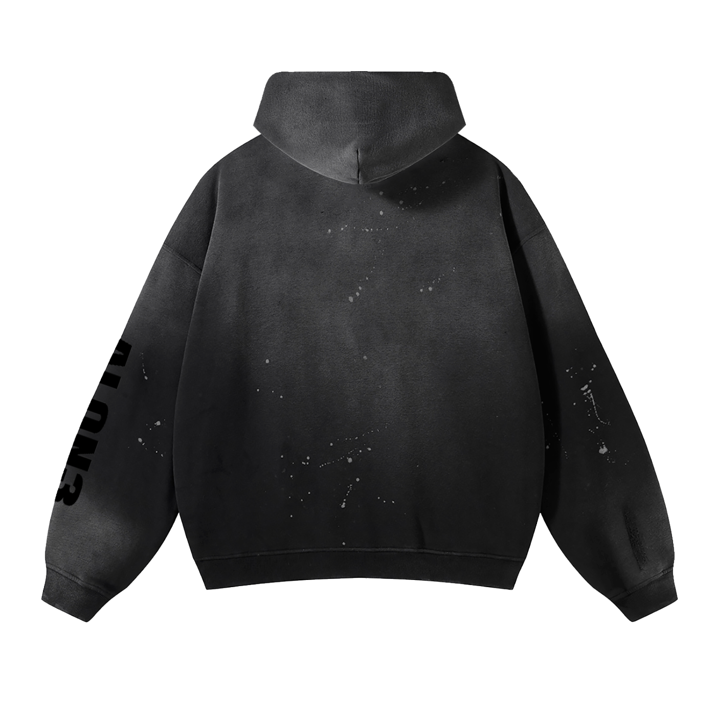 Vintage Washed Frayed Fleece Hoodie
