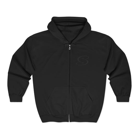 ALON3 Zip Hoodie — Black Full-Zip Sweatshirt