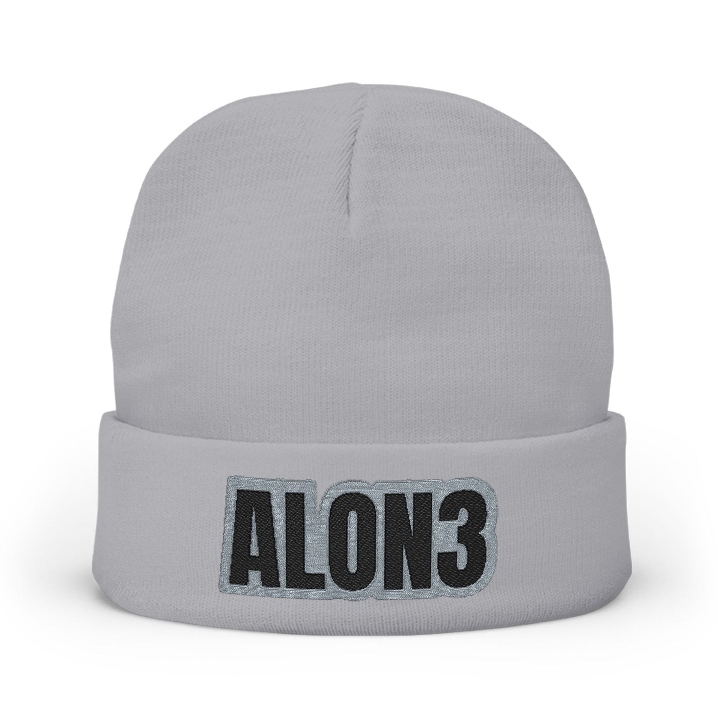 Embroidered 'ALON3' Knit Beanie