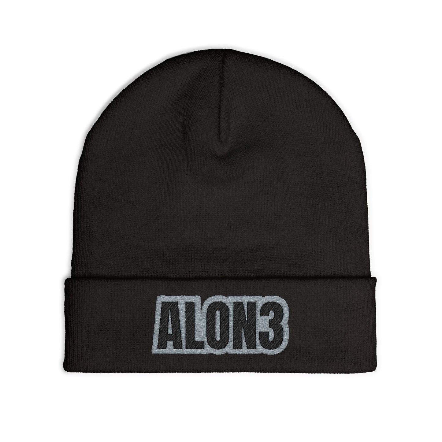 Embroidered 'ALON3' Knit Beanie