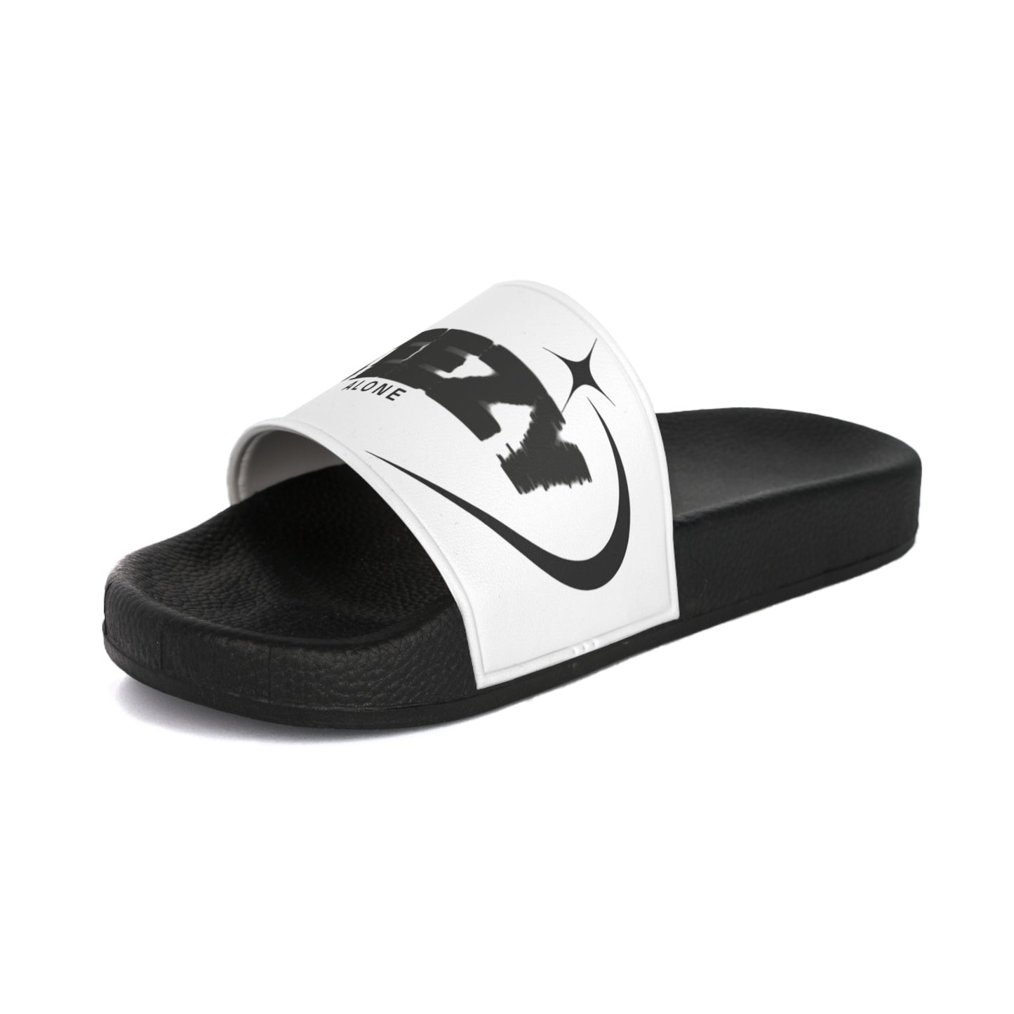 Men's "Steezy" Slides — Bold Black & White Athletic Slides