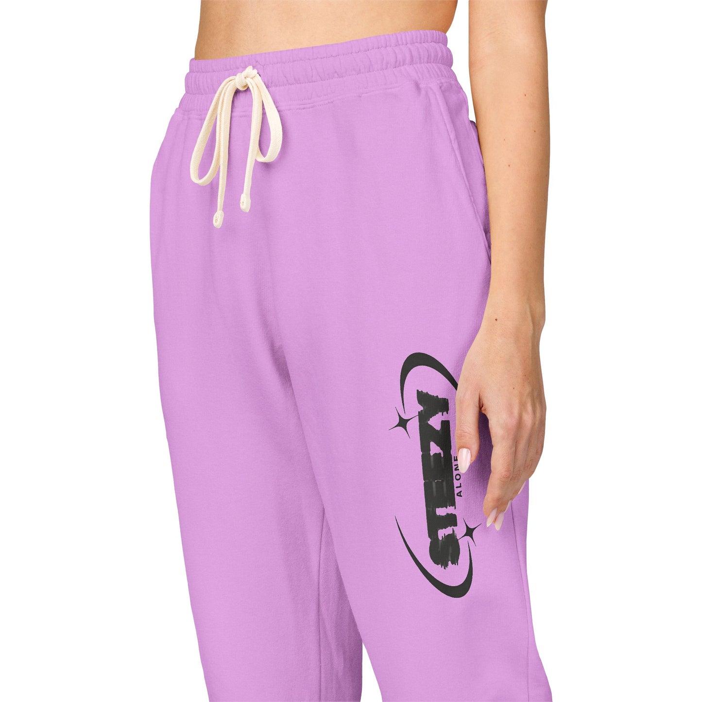 Lavender "Steezy" Sweatpants - Graphic Fleece Joggers