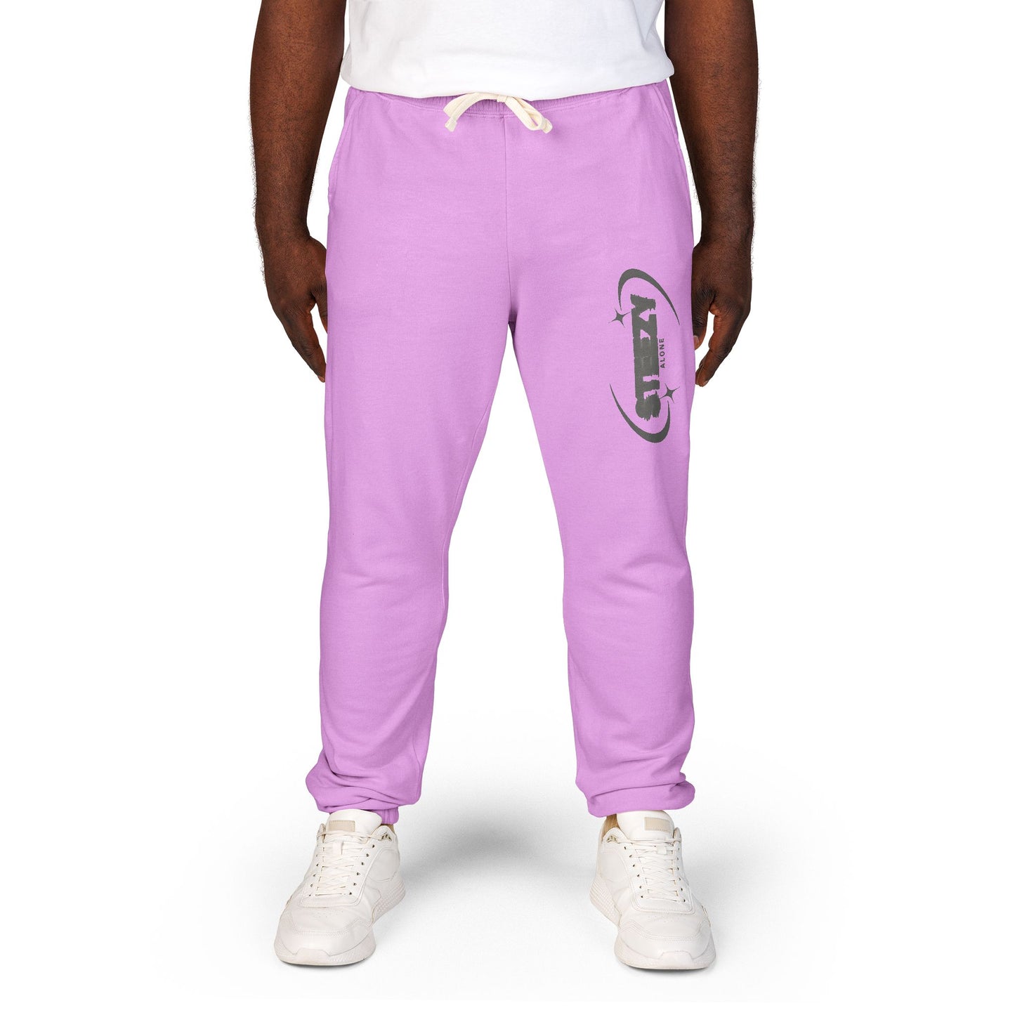 Lavender "Steezy" Sweatpants - Graphic Fleece Joggers