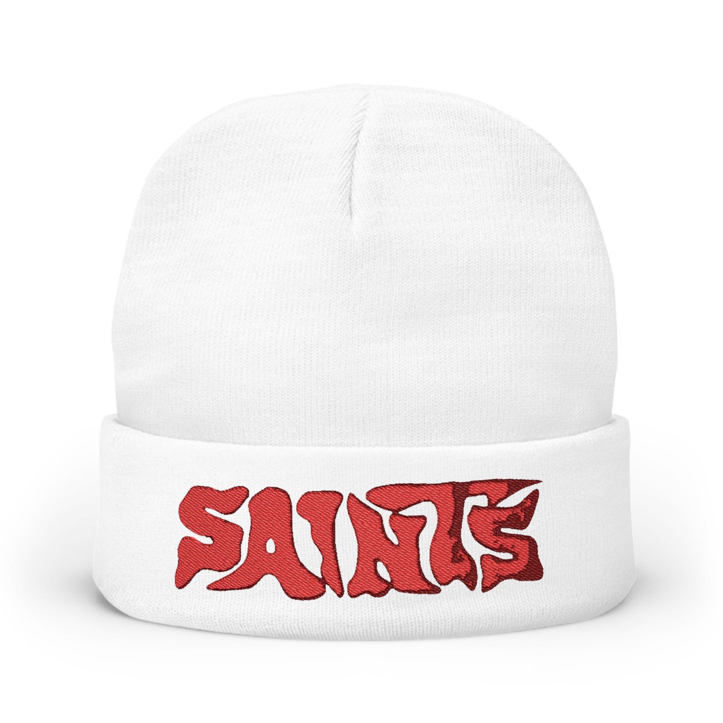 Embroidered 'Saints' Knit Beanie