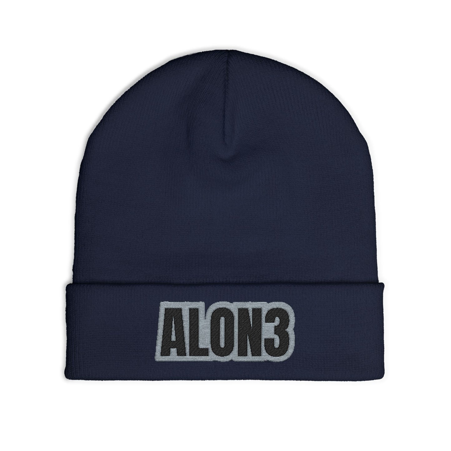 Embroidered 'ALON3' Knit Beanie