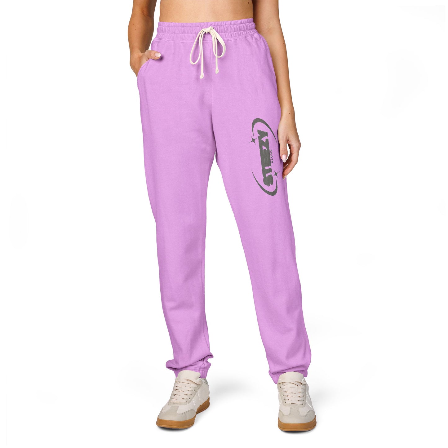 Lavender "Steezy" Sweatpants - Graphic Fleece Joggers