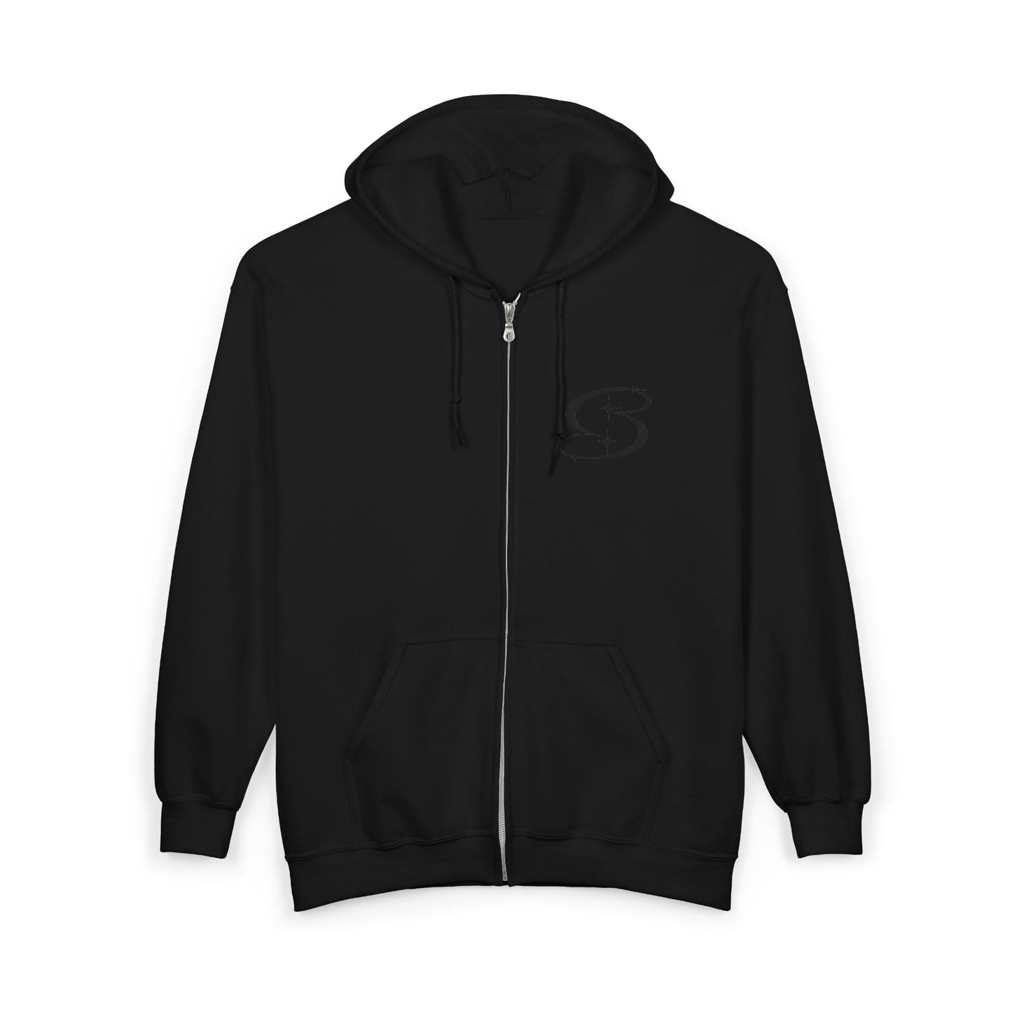 ALON3 Zip Hoodie — Black Full-Zip Sweatshirt