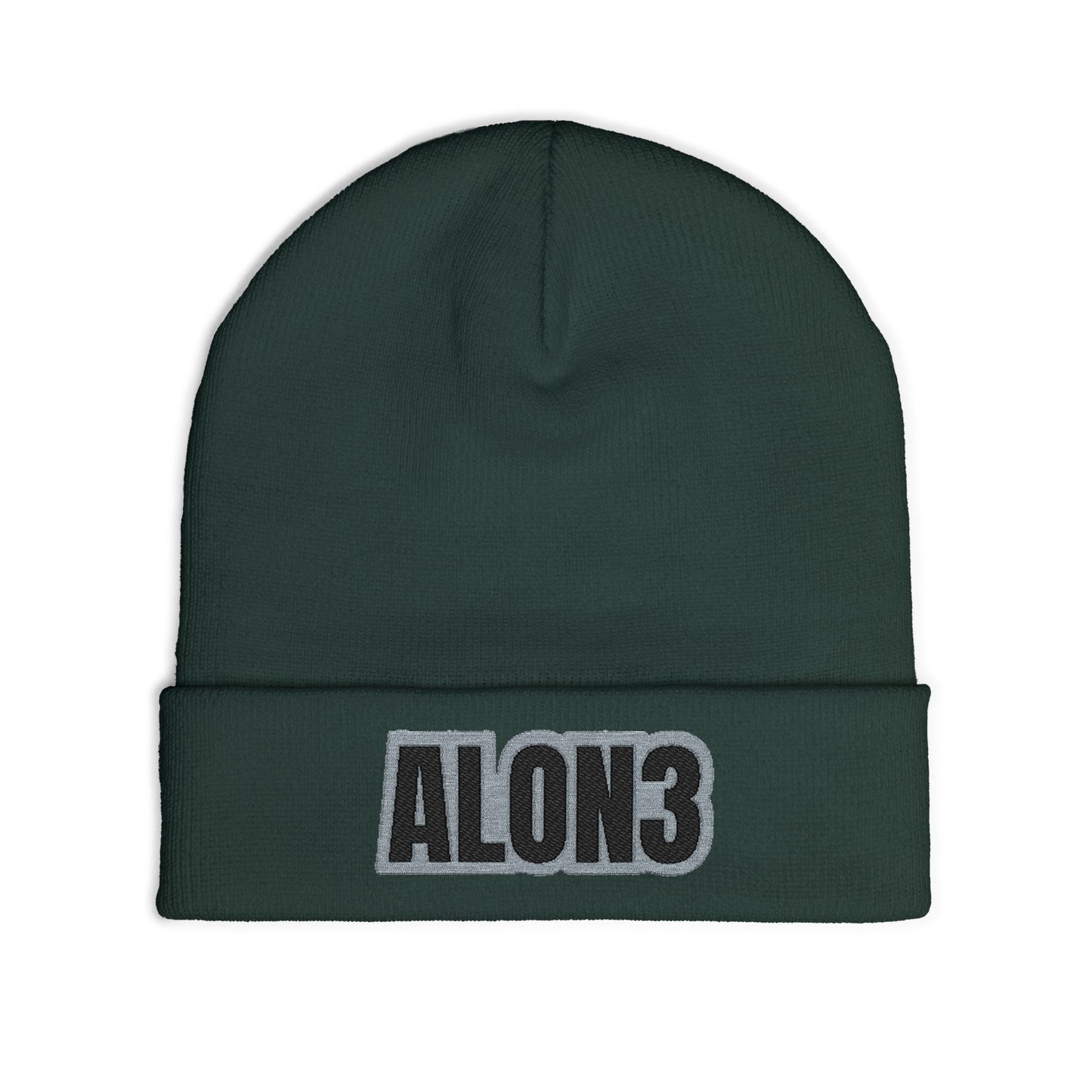 Embroidered 'ALON3' Knit Beanie