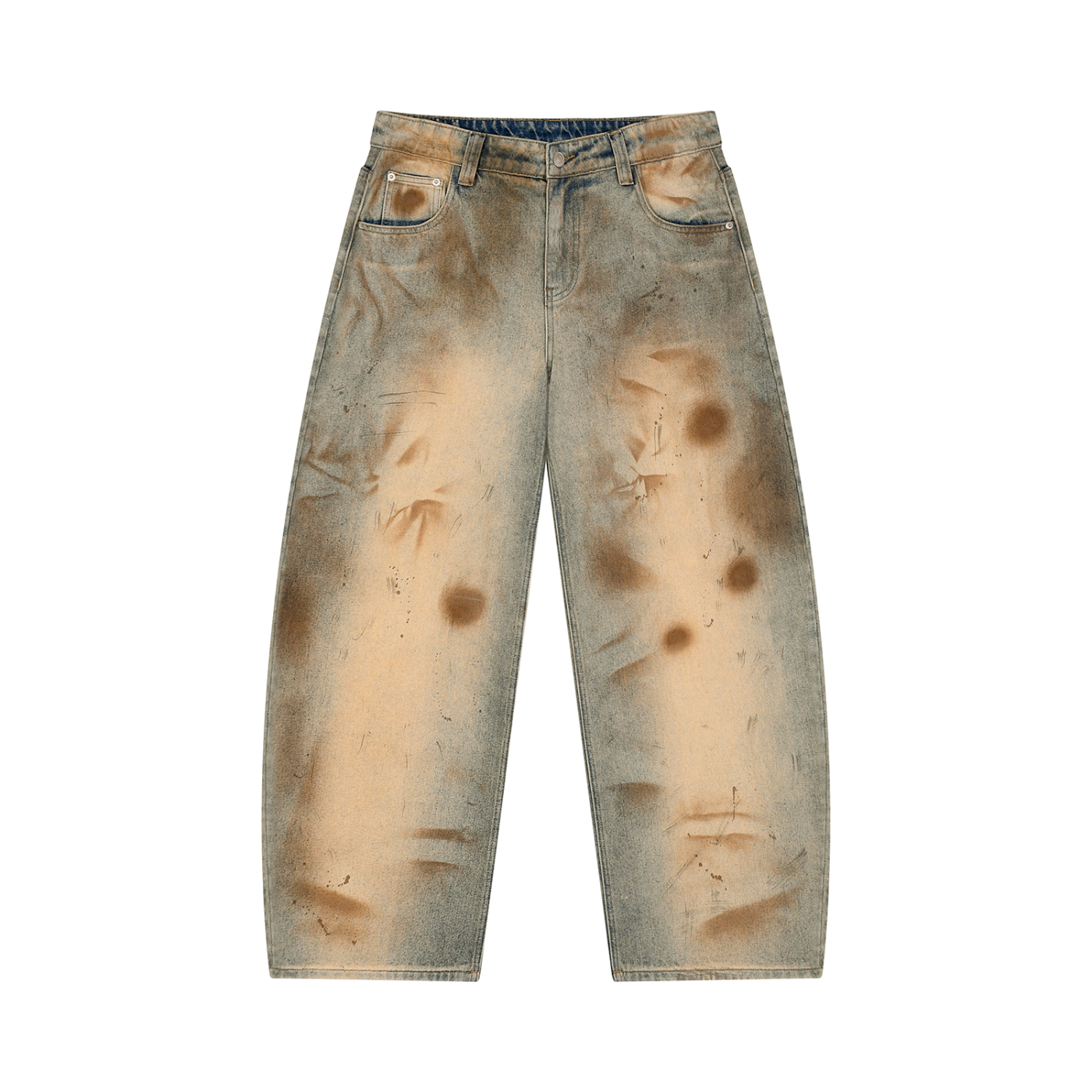 Vintage Wash Barrel Leg Jeans