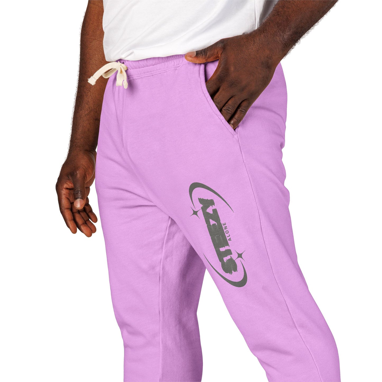 Lavender "Steezy" Sweatpants - Graphic Fleece Joggers