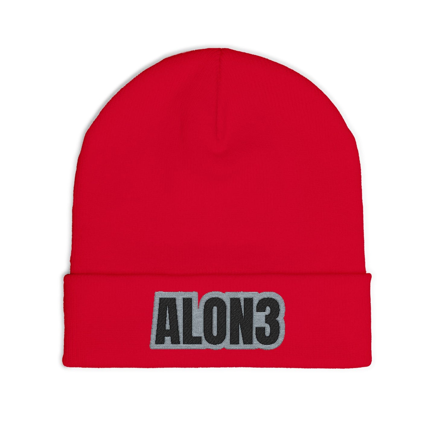 Embroidered 'ALON3' Knit Beanie