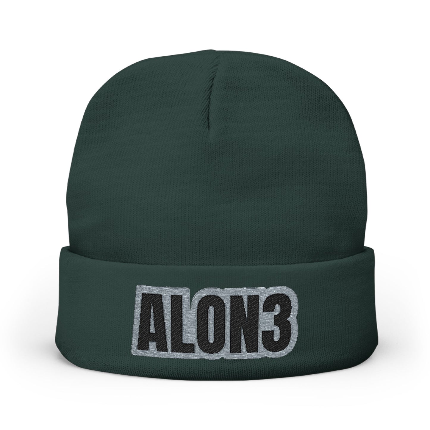 Embroidered 'ALON3' Knit Beanie