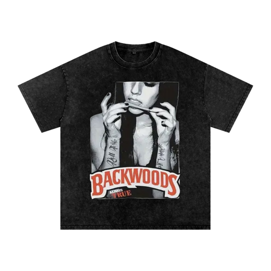 Snow Washed Cotton T-Shirt