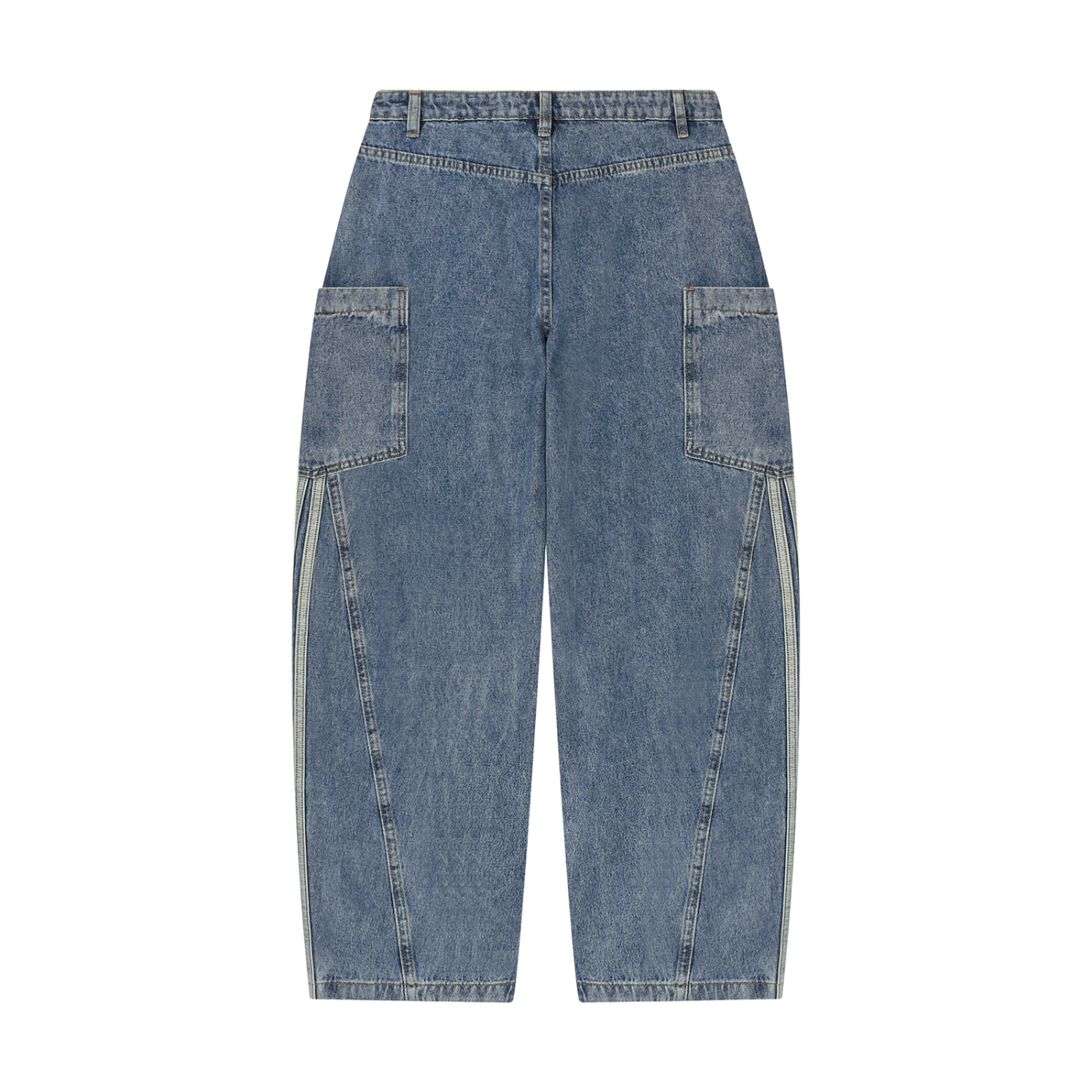Vintage Wash Barrel Leg Jeans