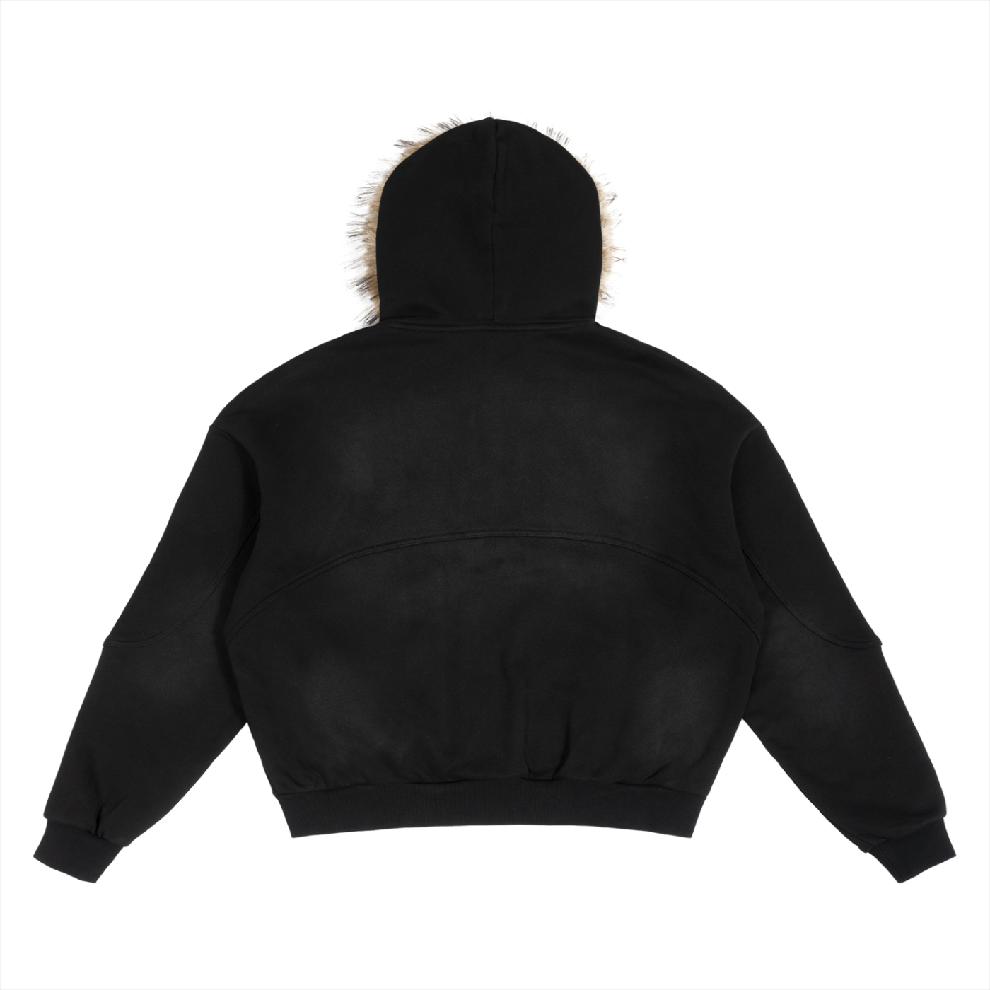 Sun Fade Boxy Fur Hoodie